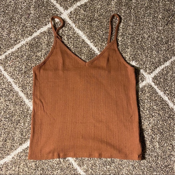American Eagle Outfitters Tops - Tan Orange American Eagle Cropped Tank Size Small